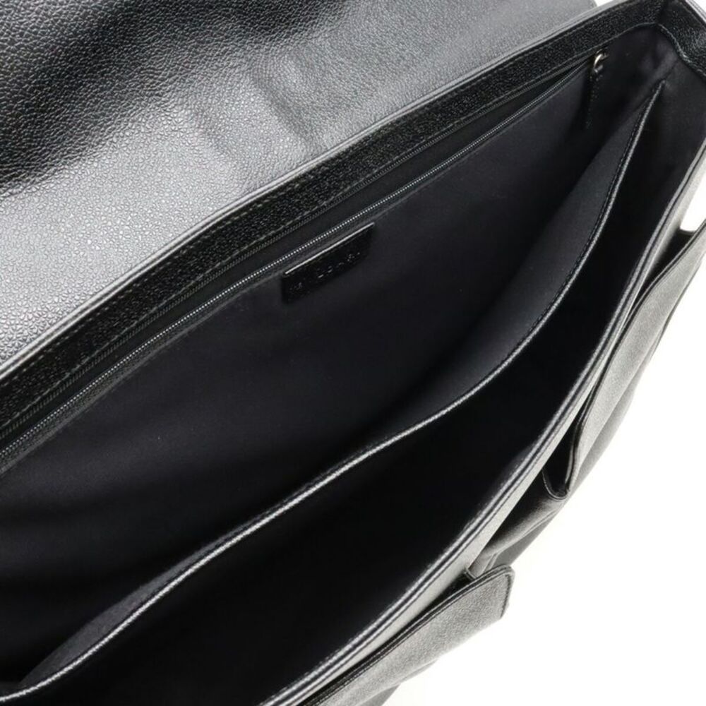 Bulgari Week End Black Leather Shoulder Bag (Pre-Owned) - Picture 3 of 9